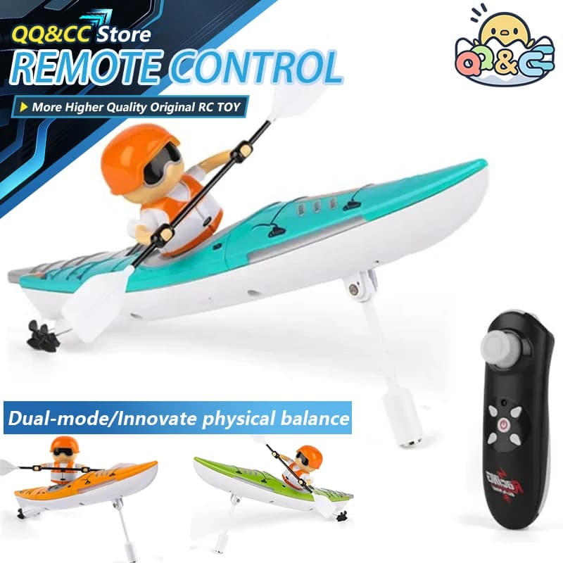 Barca RC Paddling Kayak Racing Motoscafo telecomandato Battaglia d'acqua Nave Gioco Estate All'aperto Giocattoli per bambini per bambini Ragazzi Regali