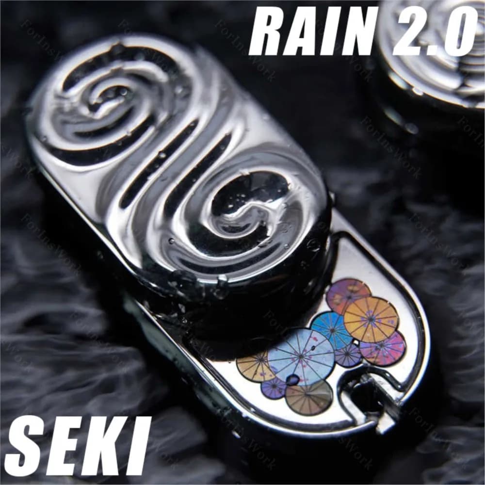Seki Rain 2.0 Cursore a spinta rotante meccanico intensivo Slider Fidget in acciaio inossidabile Giocattolo da scrivania