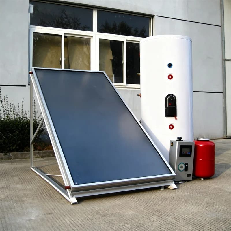 【Caldo】Scaldabagno solare a piastra piatta, scaldabagno a pannello solare pressurizzato di tipo diviso per balcone, collettore, sistema di tetto della doccia