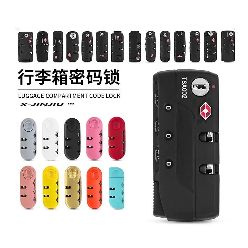 TSA customs lock trolley case accessori password box lock sostituzione custodia in pelle con chiusura a cerniera borsa con serratura fissa