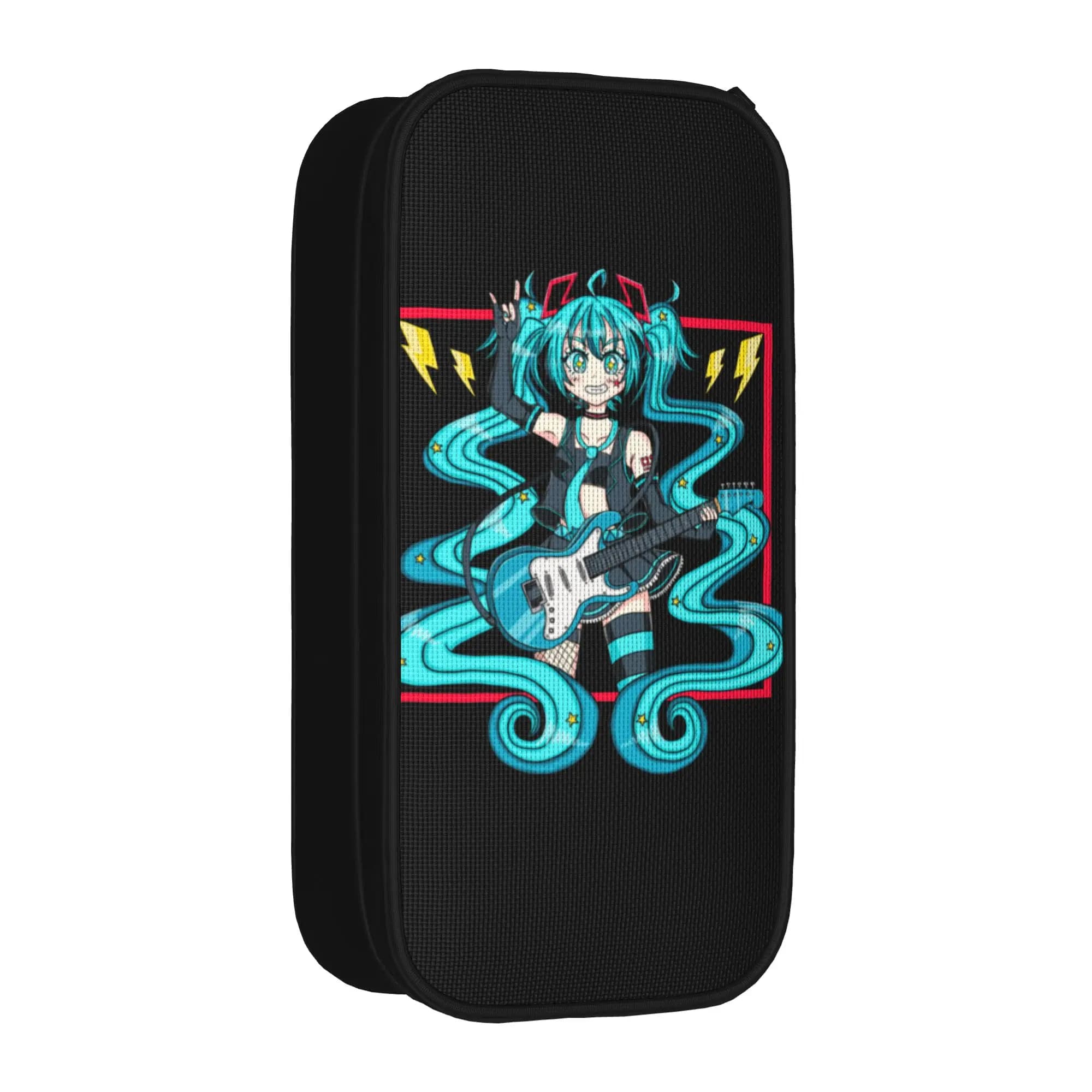 Miku Rock Classic Pencil Case New Hatsune Miku Aesthetic Anime Bags Girls Boys Large Storage Students School Gift Pencilcases