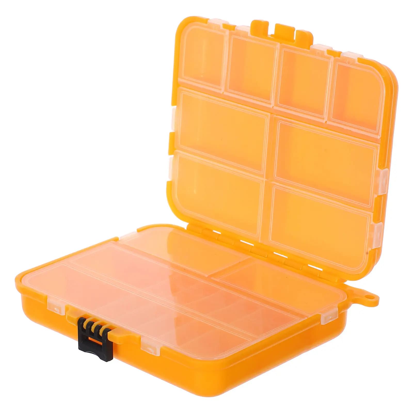 Black Wallet Box for Fishing Equipment, Multi-Spartment, Waterproof, For Hooks, baits, Organizer for Open Fishing Tools