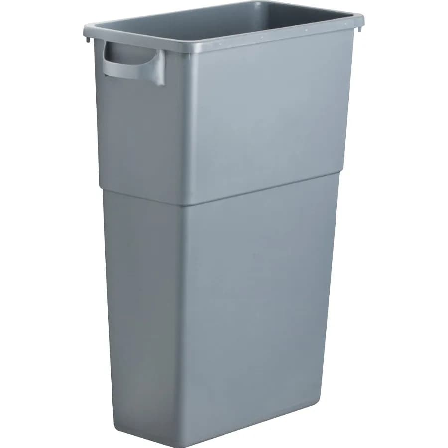 Space-saving Waste Container for kitchen use, stainless steel, matte black, foldable design