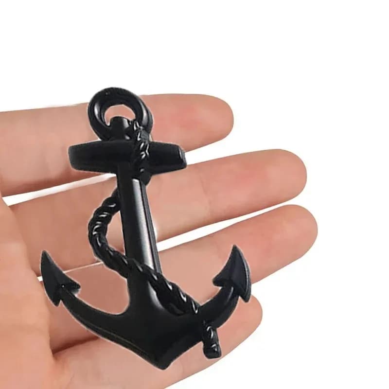 New car body bumper decoration label anchor sticker creative metal boat anchor hook navy emblem pirate boat body sticker parts