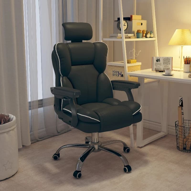Sedia ergonomica Sedia da gioco per computer in pelle PU sedia da ufficio regolabile con schienale alto