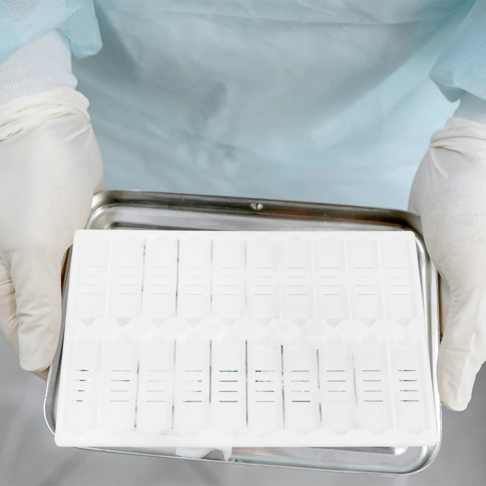 Vassoio portaoggetti per microscopio a 20 scomparti, supporto da laboratorio ad alta capacità per un'asciugatura rapida e una gestione fluida del flusso di lavoro