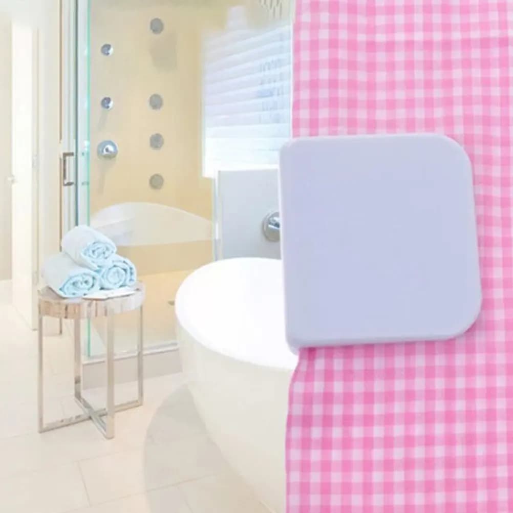 6 Pezzi Clip Adesivi Antivento per Tenda Doccia, Supporti per Tende da Bagno, Protezione Antispruzzo, Clip Autoadesive per Rivestimento Doccia e Vasca