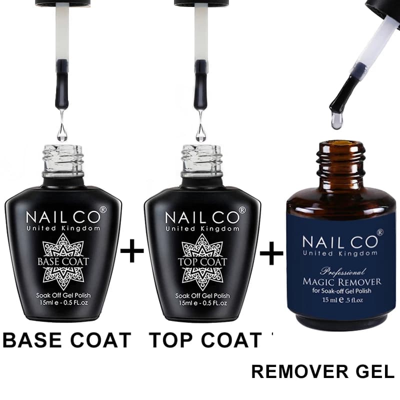 NAILCO 15ml Top Coat Base Coat Gel Primer per unghie Gel Remover Nail Art Semi permanente Lacca Vernice Ibrida Forniture per unghie
