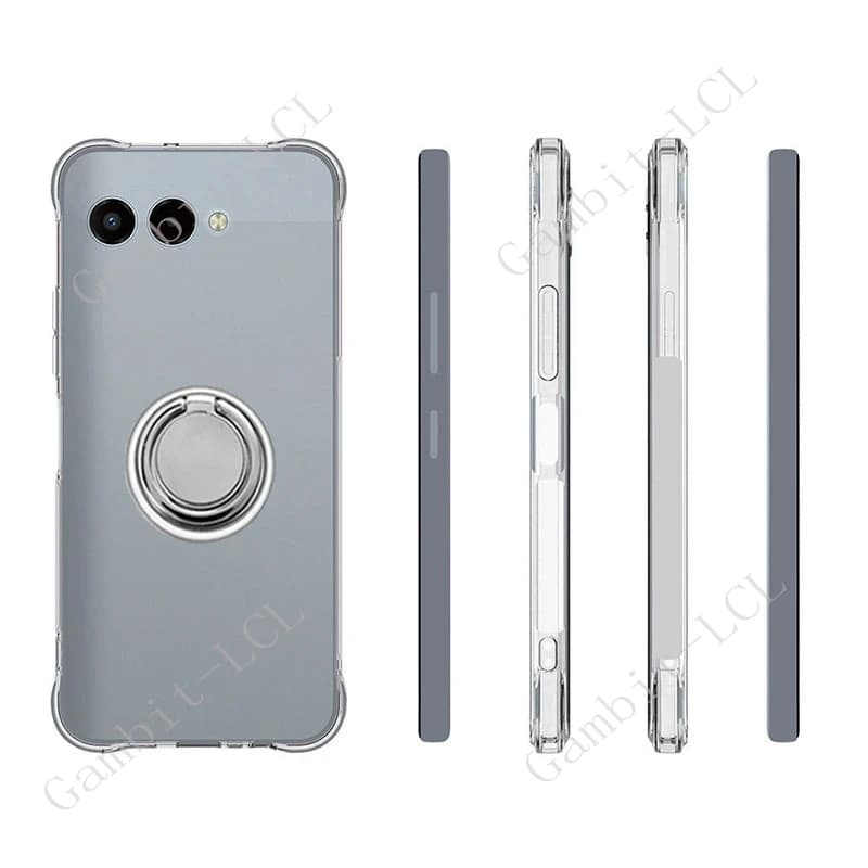 For T-Mobile REVVL 8 5G T Phone 3 Phone3 6.6" REVVL8 2025 Back Ring Holder Bracket Phone Case Smartphone TPU Soft Cover