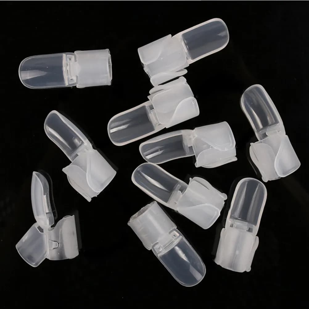 10 Pezzi Protezioni Trasparenti per Unghie, Clip Protettive per Smalto, Strumenti Fai-da-Te per Nail Art, per Manicure e Uso Domestico