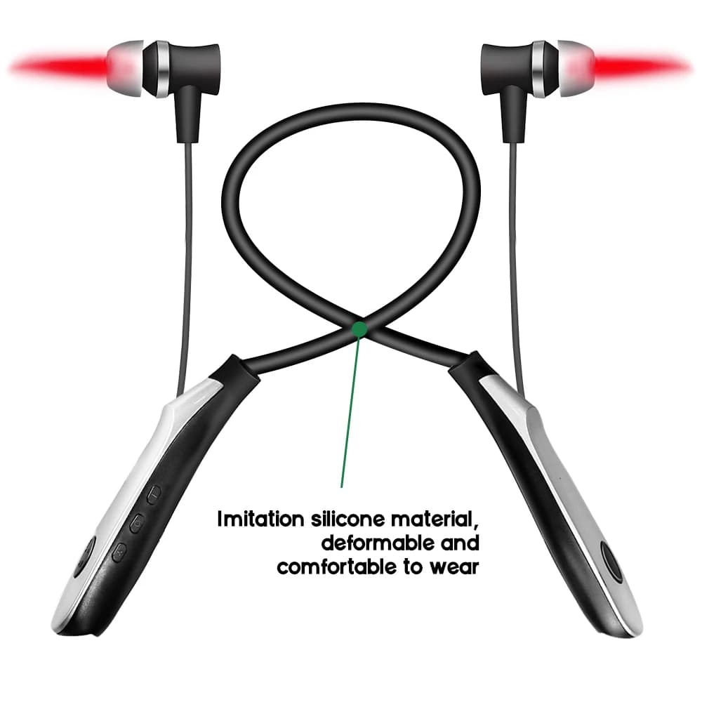 Irradiatore laser portatile per canale nasale e uditivo Irradiatore auricolare laser ricaricabile da 650 nm per appendere il collo Riduce l'acufene