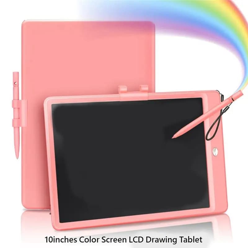 OK Tablet LCD da 10 pollici per bambini, giocattoli, strumenti per dipingere, lavagna elettronica per scrivere, educativo per bambini, rosa