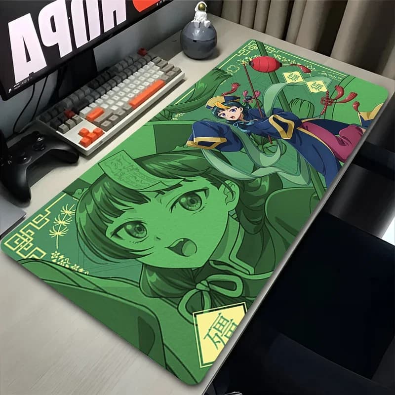 Large Speed 90x40cm Mysterious Apothecary Girl Gaming Mouse Pad HD Print Non Slip Rubber Stitched Edge Oversized Desk Mat