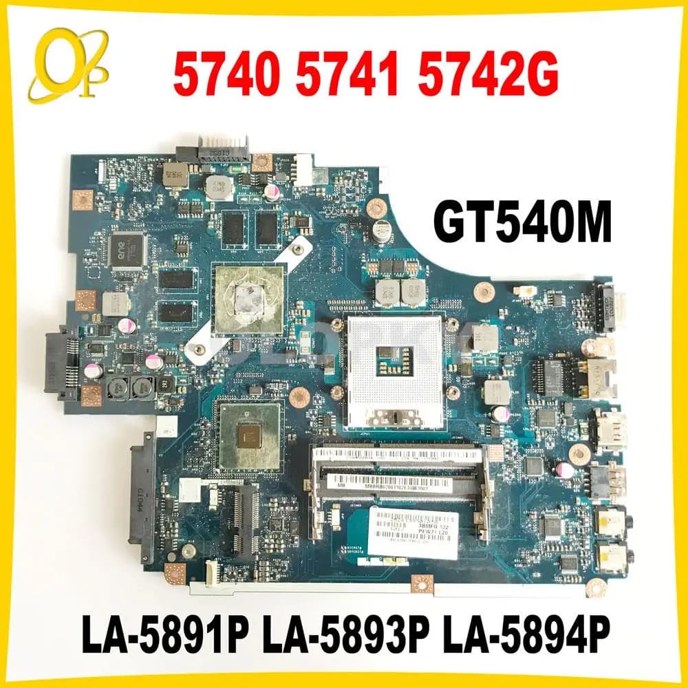 PEW71 LA-5891P LA-5893P LA-5894P Scheda madre per Acer Aspire 5740 5741 5742G scheda madre del computer portatile con GPU GT540M DDR3 completamente testato