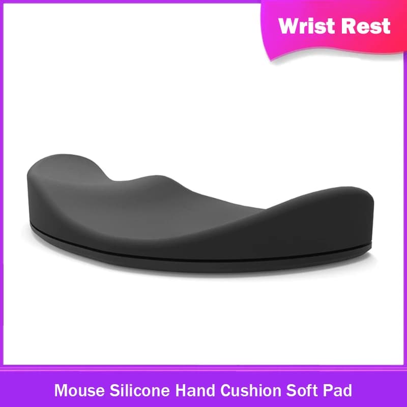 Poggiapolsi per mouse Cuscino per le mani in silicone Cuscinetto morbido Supporto per il palmo Spostiti con polso Gioco per computer da ufficio per affari Bracciolo durevole