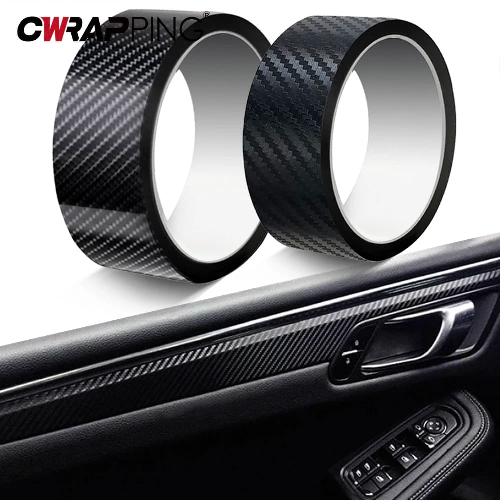 3D Carbon Fiber Vinyl Wrap Film Glossy Matte Black Car Wrap Foil Sticker Console Computer Laptop Skin Self Adhesive Vinyl Wrap