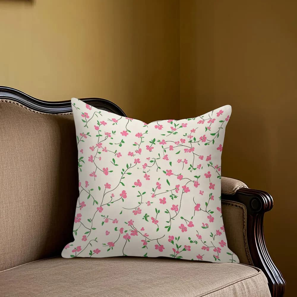 Fodera per cuscino quadrata Blossom Vine in jacquard per divano, cuscino lombare da ufficio, federa decorativa per la casa