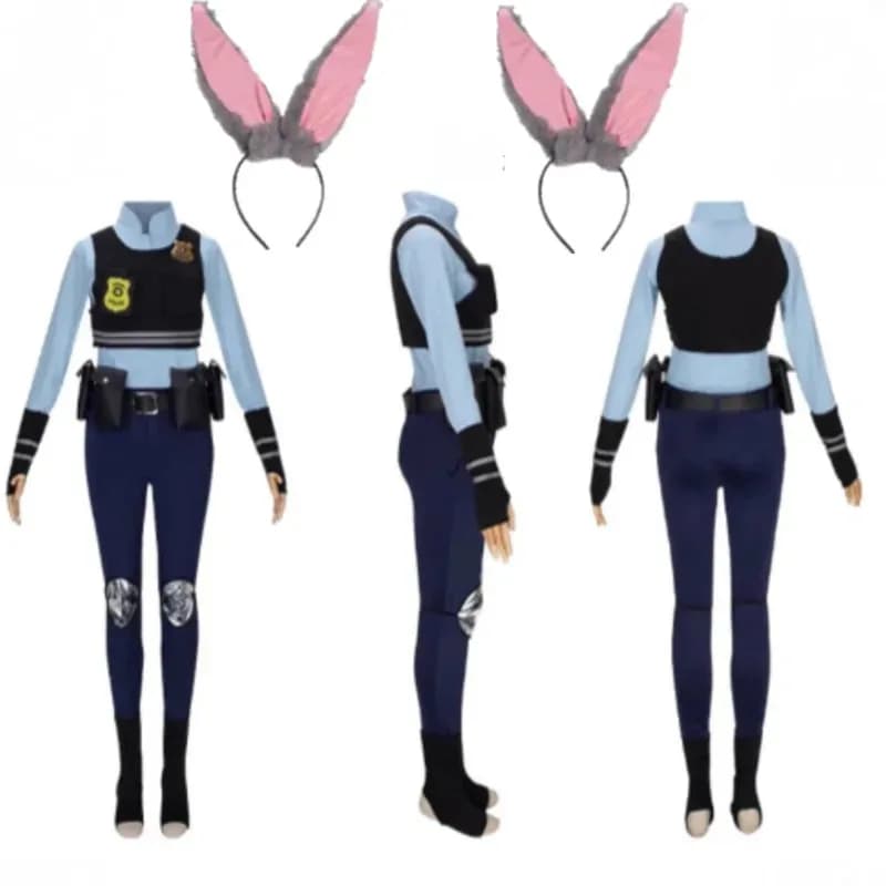 Anime Zootopia Judy Polizia Bunny Costume Cosplay Film Cartoon Zootropolis Abito uniforme della polizia