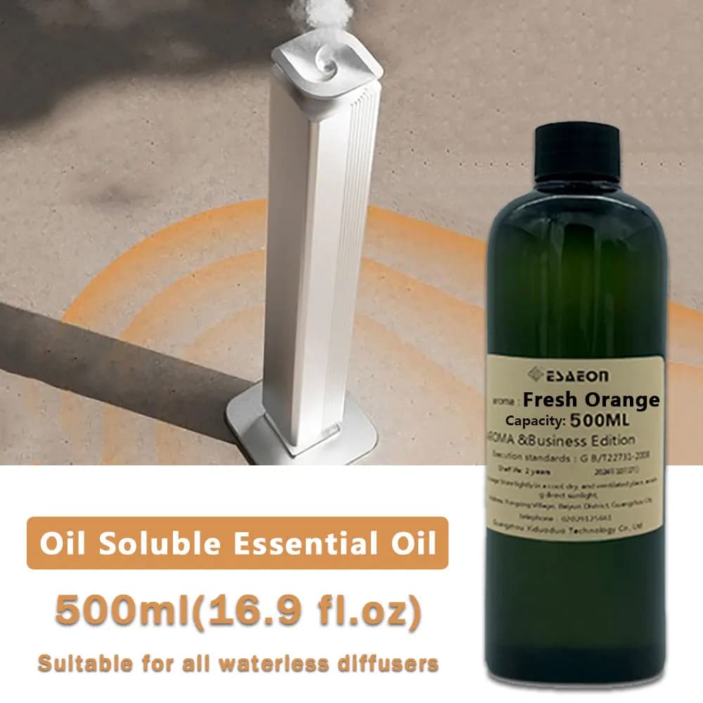 ESAEON 500 ml (16,9 fl.oz) Olio essenziale di arancia fresca/cedro/heraton, per tutti i diffusori senza acqua, macchina per aromi, aromaterapia con ancia