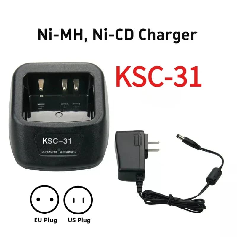 KSC-31 Caricabatteria rapido per Kenwood Walkie Talkie KNB-29N KNB-30A KNB-45L Batteria TK-2200 TK-2202 TK-2212 TK-3200 TK-3200