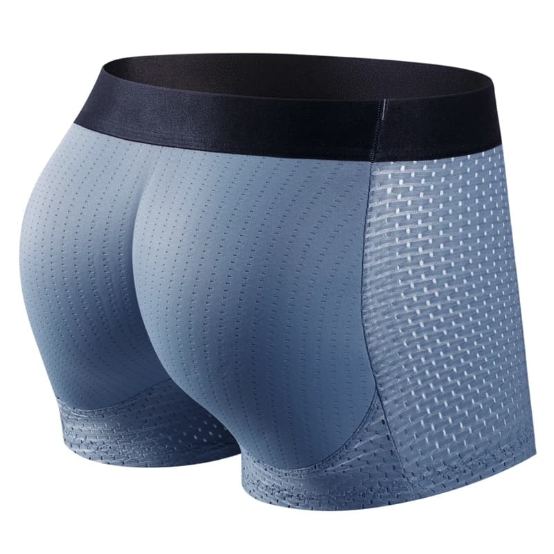 Tronchi da uomo incorporati finti culo fianchi sollevatore pantaloncini boxer slip biancheria intima imbottita mutande modellanti nylon traspirante