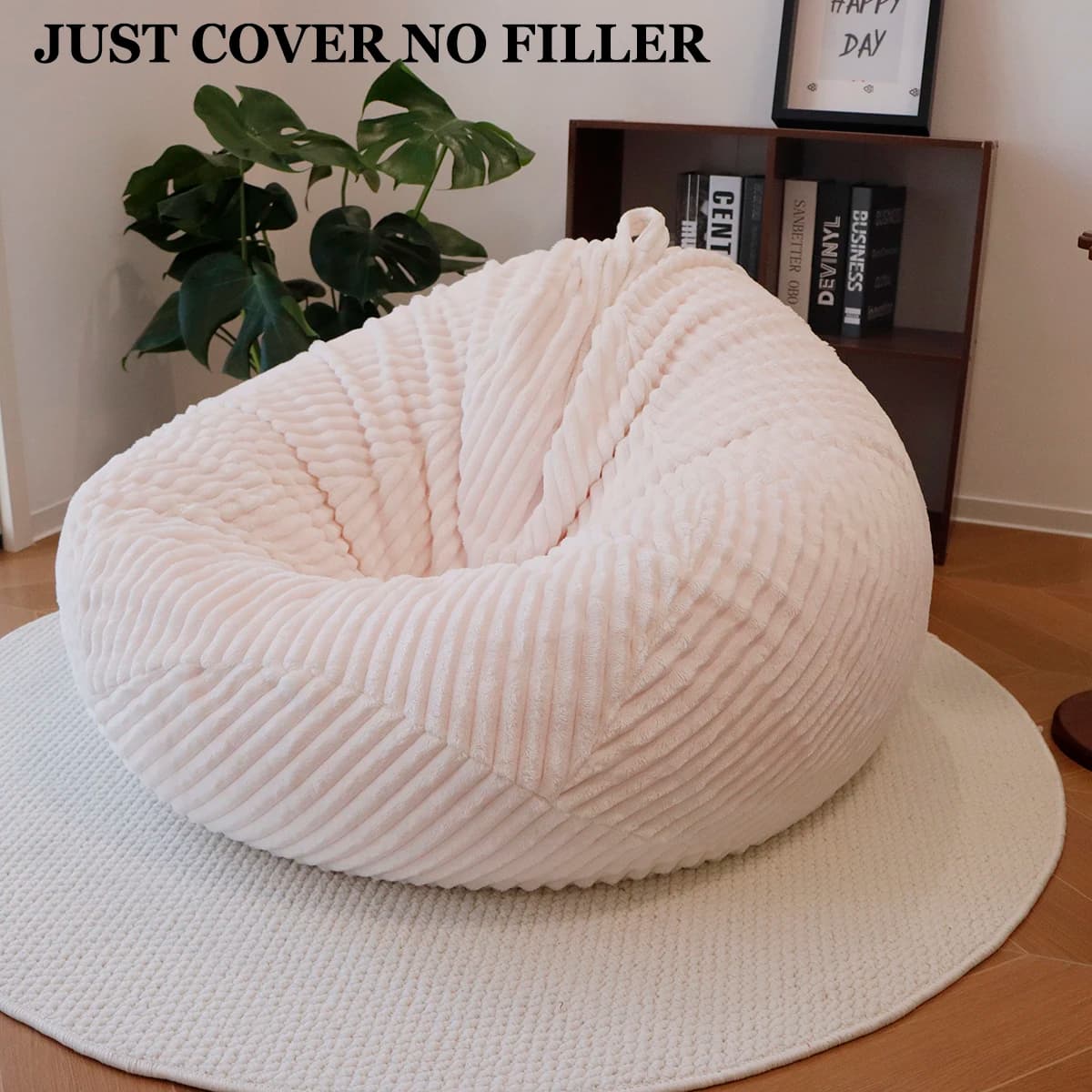 Copertura per pouf senza imbottitura, solo la copertura, per sedie a sacco, senza riempimento, per contenere peluche, lavabile, morbida, in peluche, copertura per divano