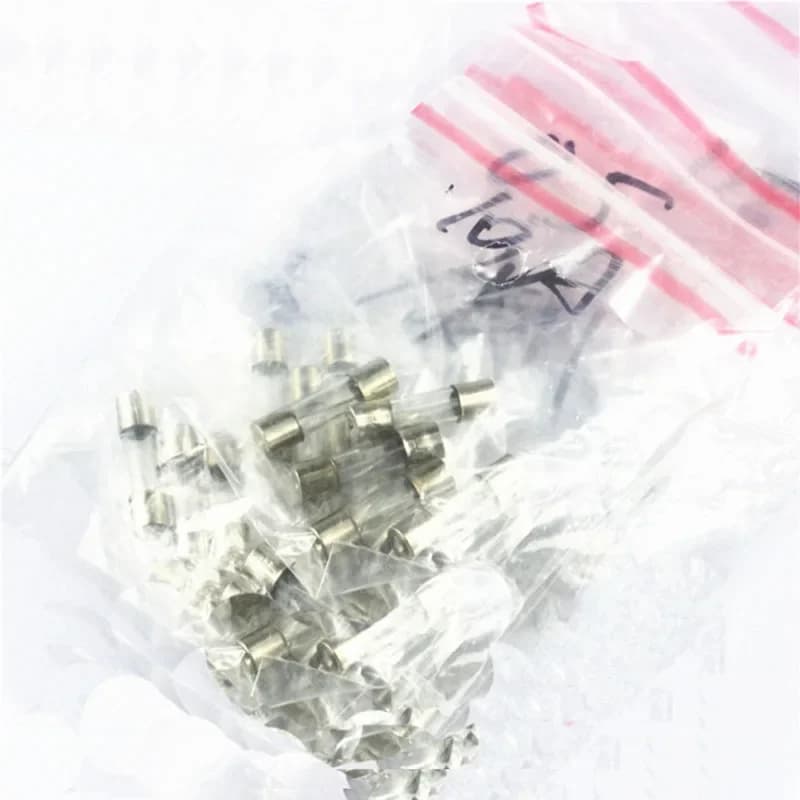 Scatola di fusibili in vetro per assicurazioni, confezione da 5 fusibili a fusione rapida 20MM 0.5A 1A 2A-10A 250V