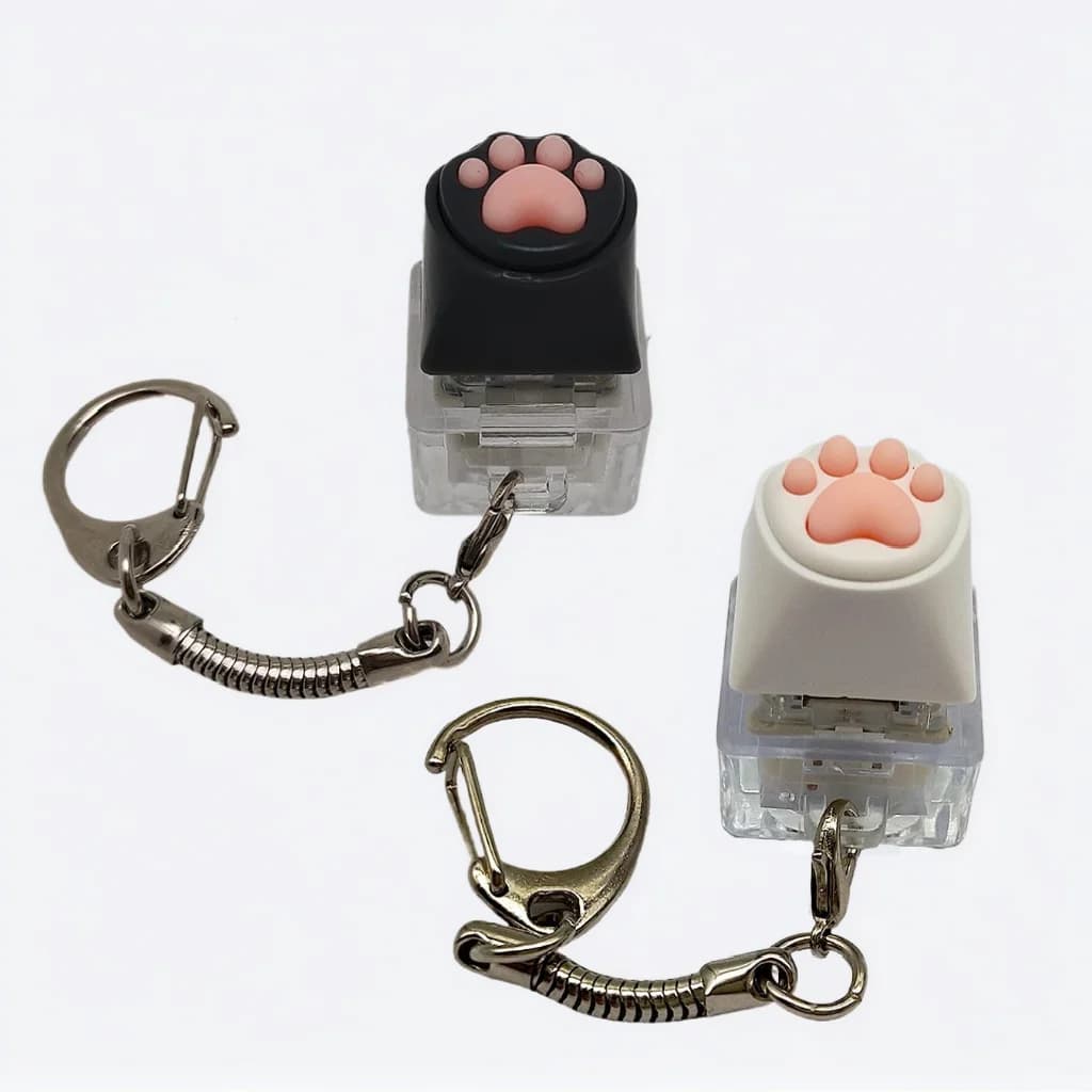 Portachiavi a forma di zampa di gatto, antistress da puntello per le dita, tester di tasti, ciondolo per zaino, regalo per coppie per festival