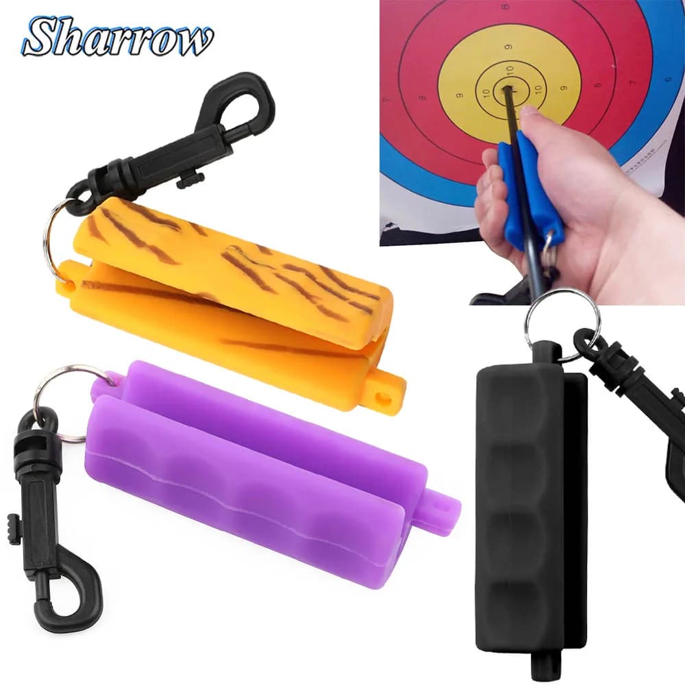 Estrattore di frecce per tiro con l'arco colorato 1pc con maschera di rimozione della gomma portachiavi per accessori per tiro al bersaglio sportivo da caccia con arco all'aperto