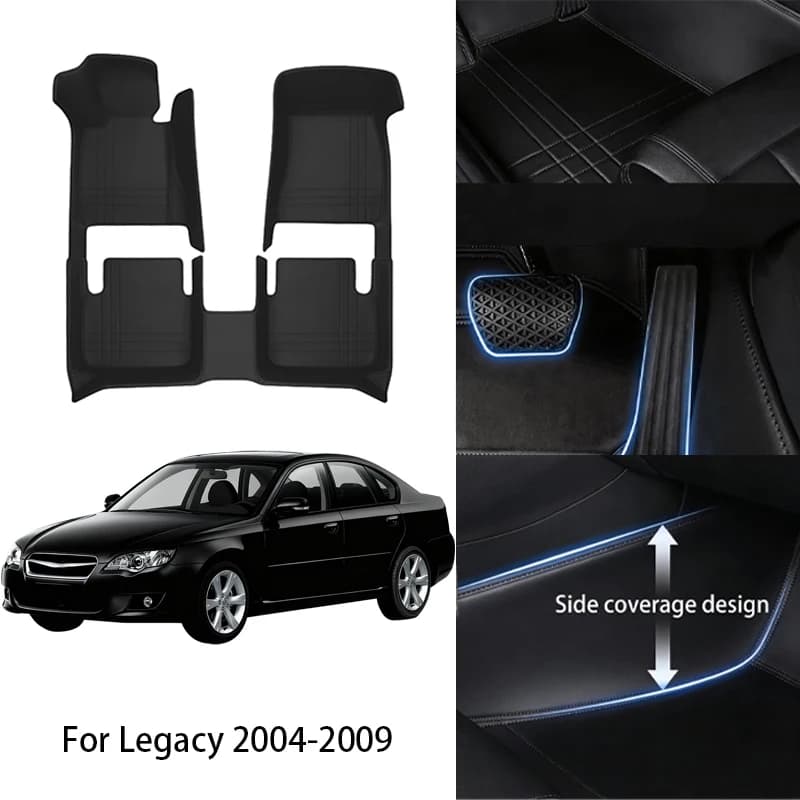Tappetini Auto in Pelle PU su Misura per Subaru Legacy 2004 2008 2012 2016 2018, Set Completo di Lusso, Accessori Interni Auto