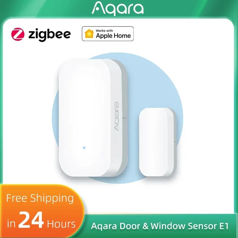 Sensore per Porte e Finestre Aqara E1 ZigBee 3.0 MCCGQ14LM, Connessione Wireless, Controllo Remoto, Compatibile con Xiaomi Mijia e Apple HomeKit APP