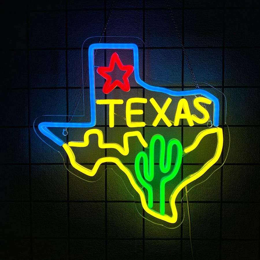 Texas Led Long Horn Logo Neon Sign, Bull Icon Usb Powered, Used For Bedroom, Game Room, Man Cave, Bar, Club, Theme Party Decor.