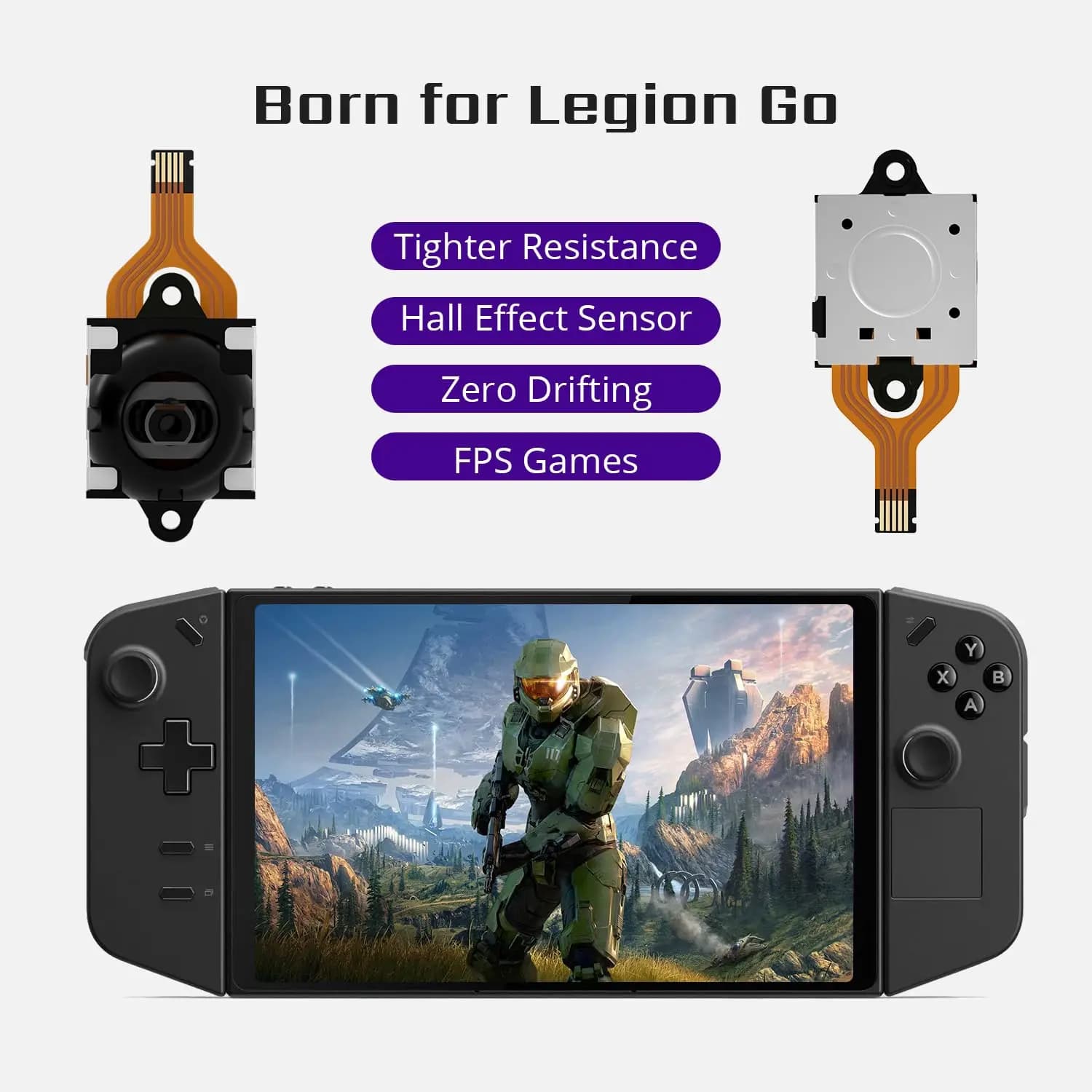 Joystick Titter Hall per Legion Go, Accessori Legion Go, Resistenza di Rotazione Migliorata per Giochi FPS su Legion Go