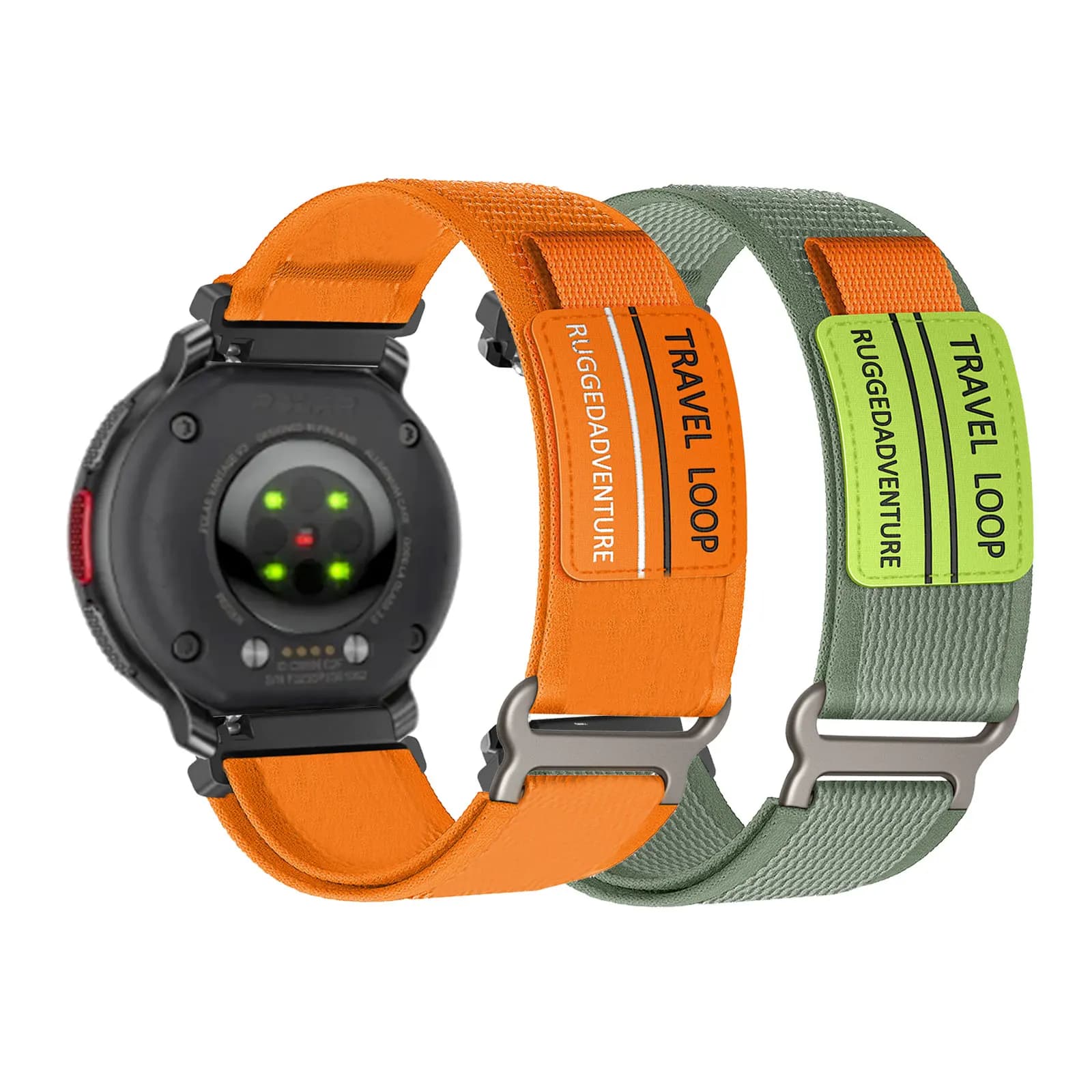 2 fasce in nylon con velcro per cinturino Polar Vantage V3/Grit X Pro