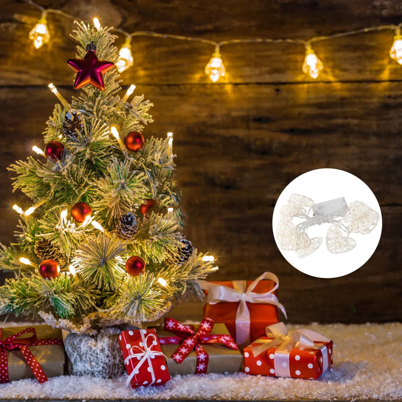 10 LED Rattan Ball Rope Lights 120Cm Flexible Fairy String Lights for Patio Deck Backyard Tent Xmas Tree Wedding Party Ambient