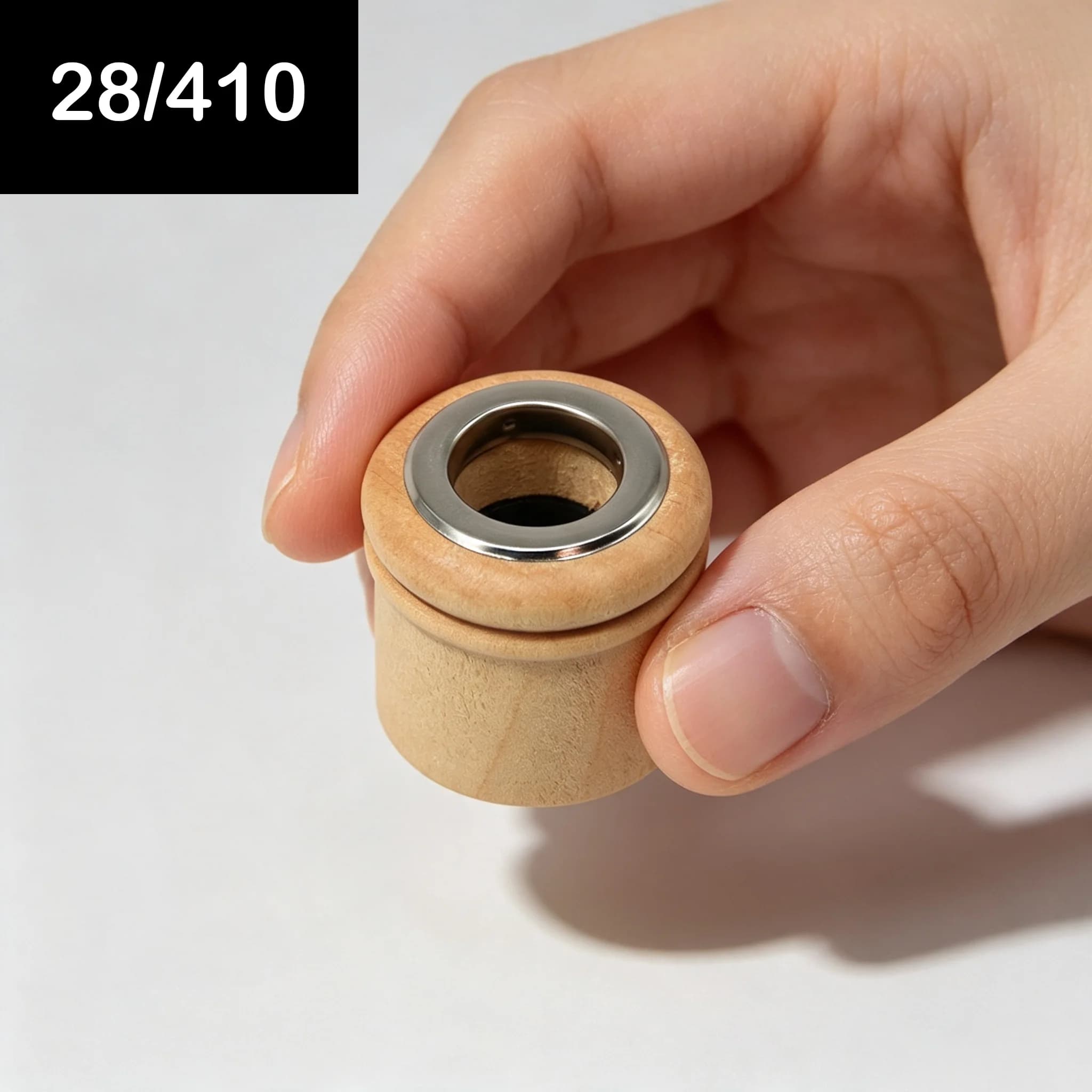3Pcs 28‑410 Screw Wooden Reed Diffuser Cap With Metal Hole Aroma Essential Oil Bottle Lid Home Fragrance Diffuser Accessories