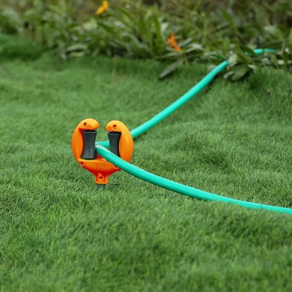 Garden Pipe Roller Support with Toe, Iron Tube Guide, Durable Water Pipe Positioning Tool, Garden Use
