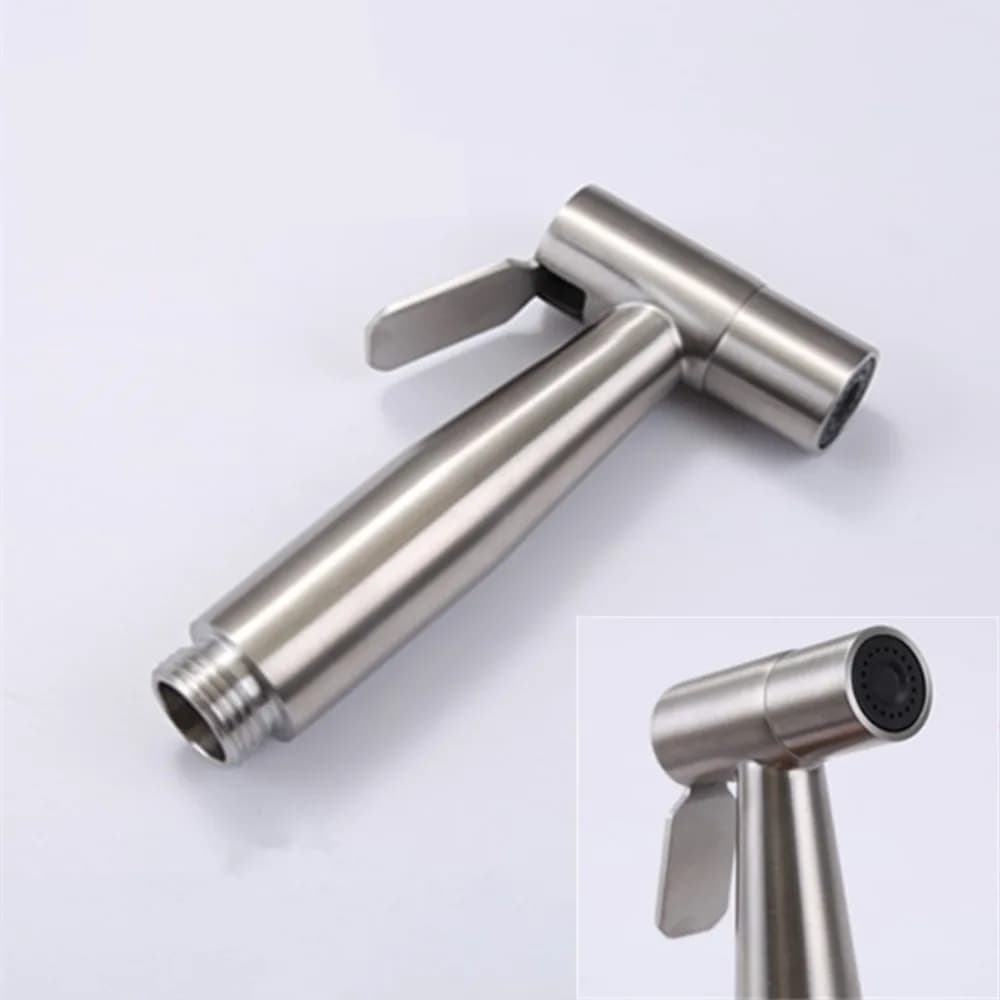Rubinetto Bidet in Acciaio Inox per Bagno, Spruzzatore Manuale per WC, Spruzzatore d'Acqua Spazzolato