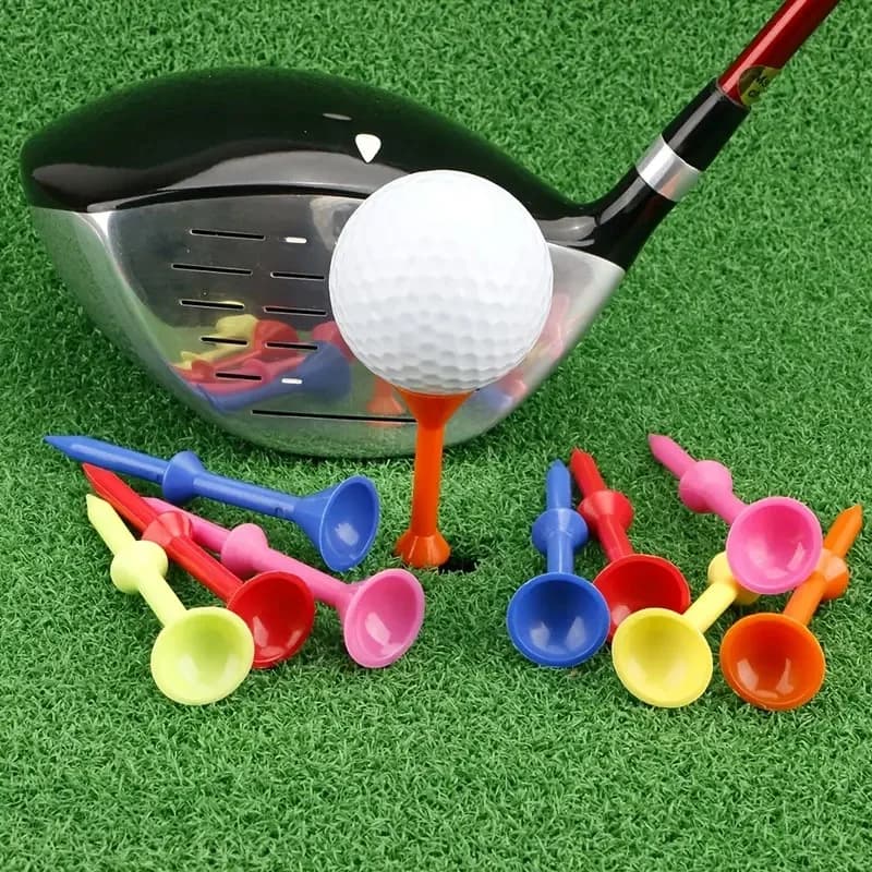 50 Pezzi Tee da Golf da 83mm (3 1/4 Pollici) Colori Misti in PVC Resistente, Riducono l'Attrito per Allenamento e Pratica