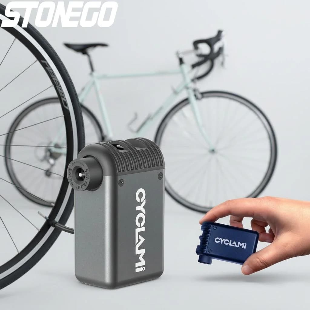 Pompa d'Aria Elettrica Portatile Mini per Biciclette, Alta Pressione, Design Compatto per Facile Trasporto