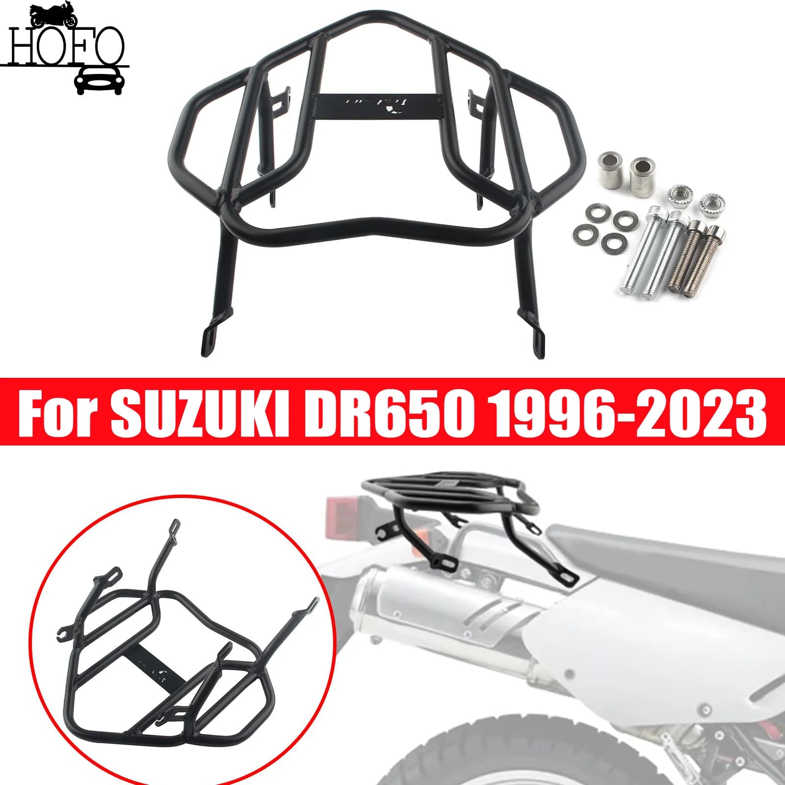 Per SUZUKI DR650 1996-2023 Moto Posteriore Portapacchi Valigia Carrier Bordo Sedile Posteriore Mensola di Supporto