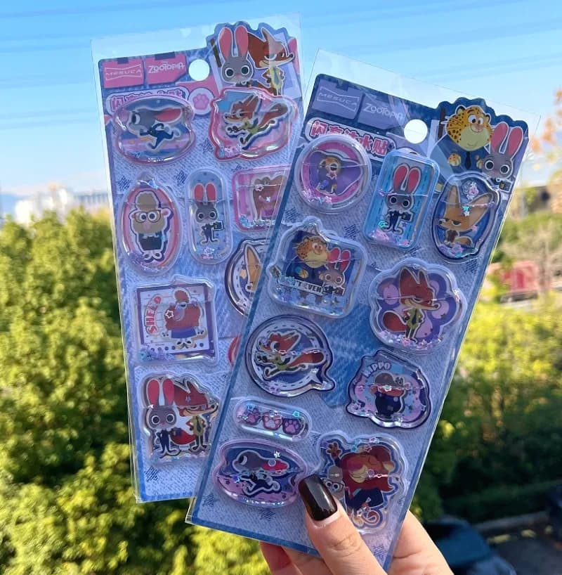 Hot New Judy 3D Water Shake Sticker adatto per la ricompensa studente fai da te cassa del telefono Scrapbooking che scorre sabbia Decor adesivo regalo