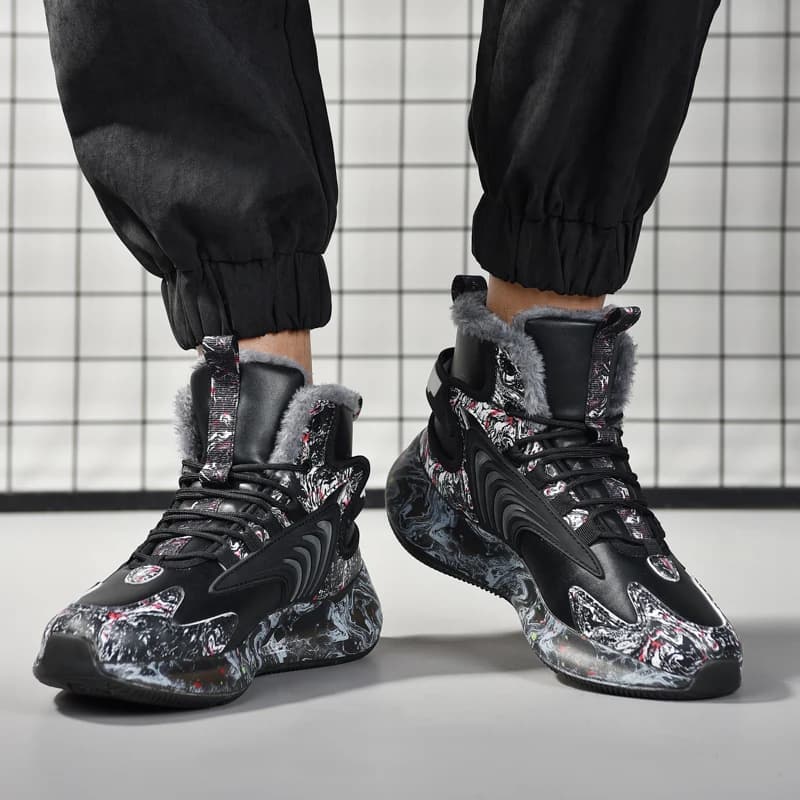 stivali da uomo 2024 Nuove pantofole invernali Scarpe da uomo calde Scarpe da ginnastica in peluche antiscivolo impermeabili Scarpe da tennis maschili Stivali Scarpe da ginnastica da uomo invernali