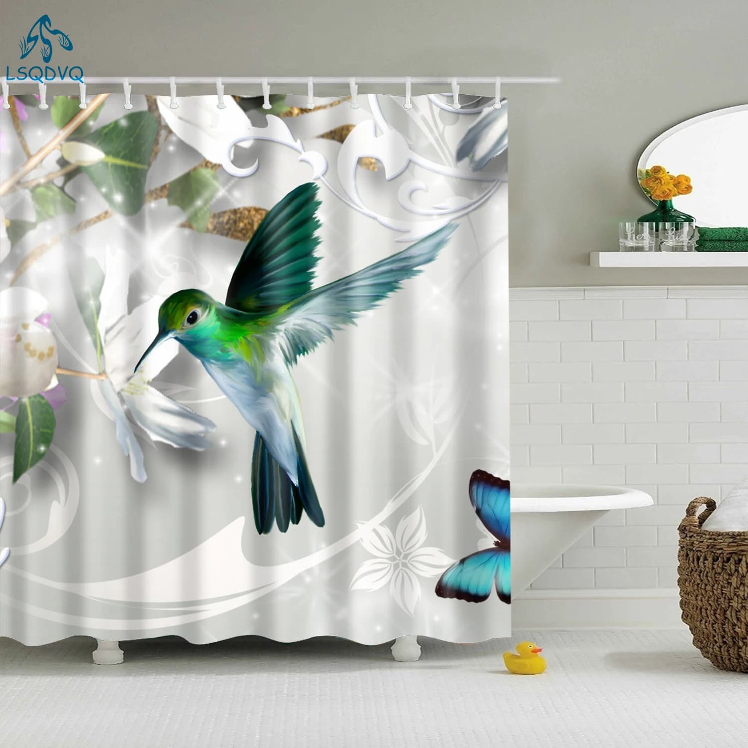 Cartone animato animale cavallo fenicottero stampa bagno tenda da doccia in poliestere per bagno tende da bagno impermeabili nordiche decorazioni per la casa
