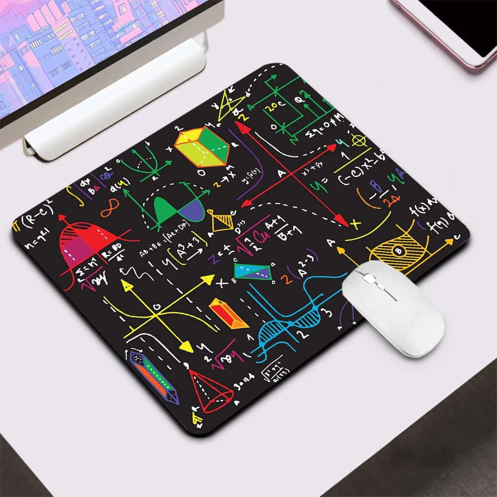 Formula matematica geometrica Tappetino per mouse da gioco piccolo Computer Tappetino per mouse da ufficio Tappetino per tastiera Tappetino per scrivania PC Gamer Tappetino per mouse Laptop Mausepad