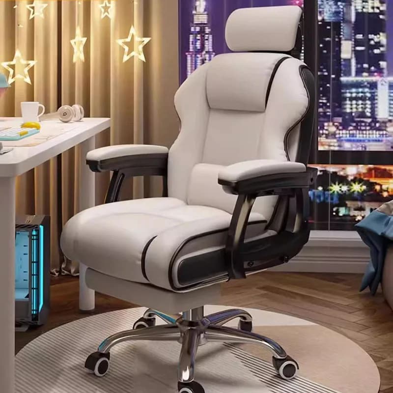 Sedia da gioco ergonomica Sedia da computer per ufficio domestico Sedile da corsa girevole regolabile con schienale alto Mobili da lavoro per sedersi durante molto tempo