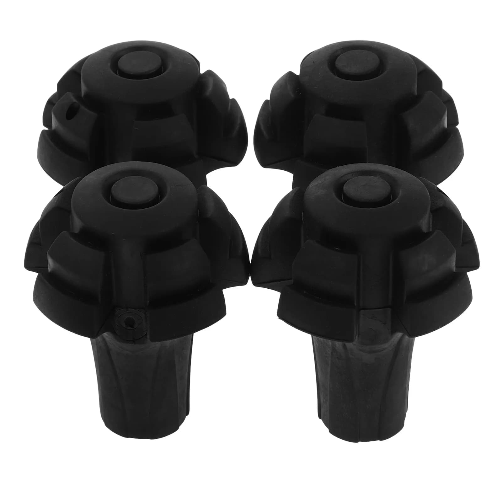 4Pcs Trekking Pole Tips Protective Rubber Covers Replacement Hiking Accessories Walking Stick Foot Pads Rod Tip Protector