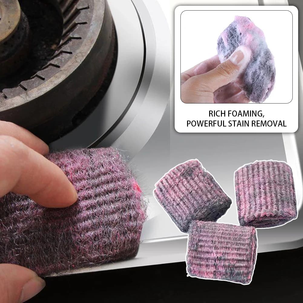 10/20 Pezzi Spazzole per Pulizia con Dispenser di Sapone, Spugne Abrasive in Lana d'Acciaio per Fornelli, Pentole e Stoviglie da Cucina