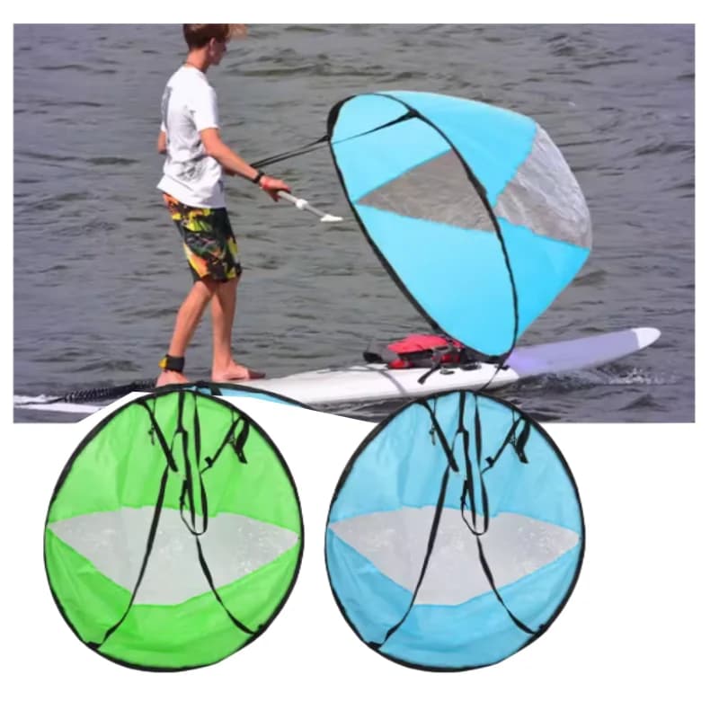 ISURE MARINE Kayak Vela pieghevole Vela speciale Assist Vela Paddle lungo la vela Vela pieghevole Comoda e veloce