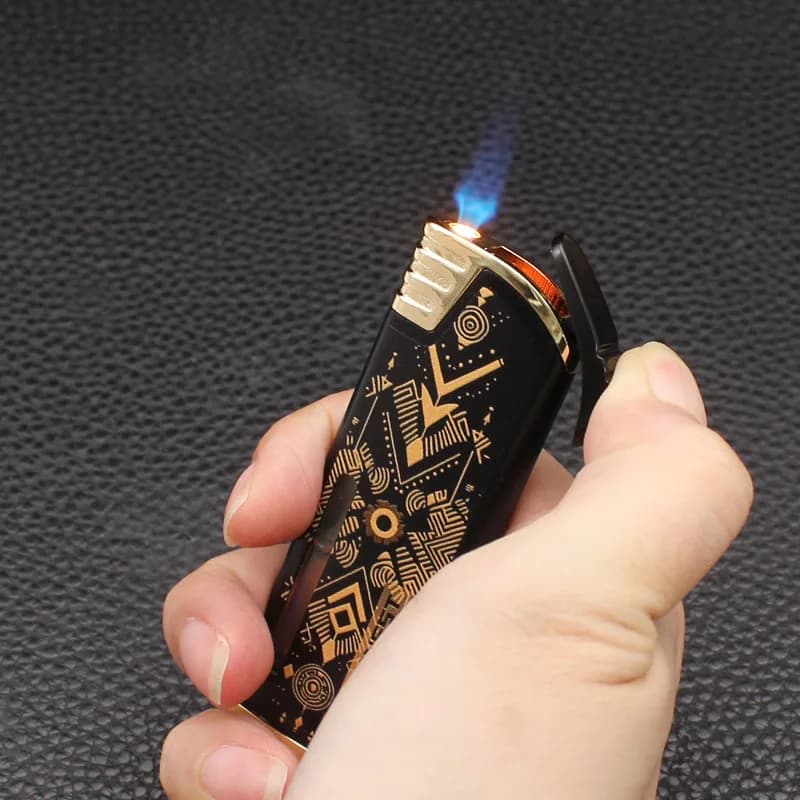 Honest Fashion Slim Red Flame Portable Windproof Lighter Slim High Appearance Value Gift Cigarette Lighter Ideal For Men Smoking